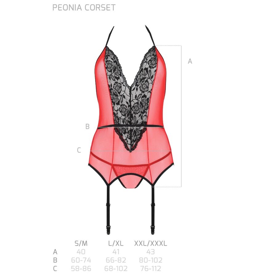 Corset Passion Peonia — rouge — vue 12