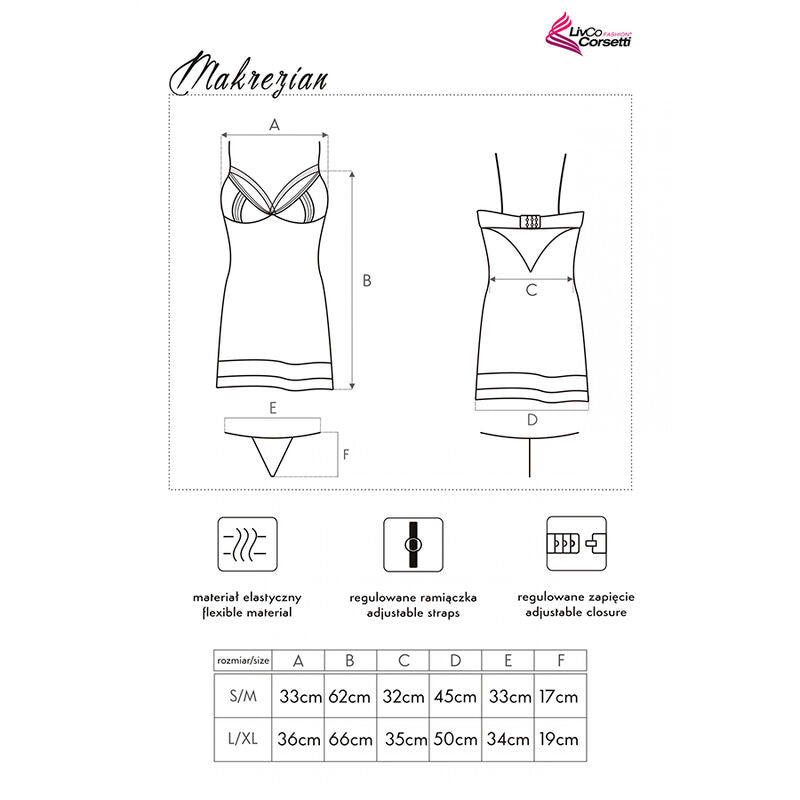 Chemise + culotte makrezian LC90545 noir — vue 5