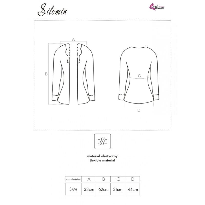 Body + peignoir silomin LC1401 noir taille unique — vue 6
