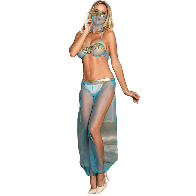 Ensemble lingerie bleu style indien — vue 9