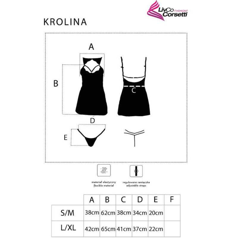 Krolina — nuisette et string noir — vue 4