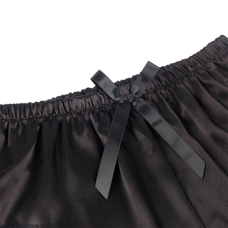Chemise de nuit décontractée aspect satiné + pantalon en dentelle noir — 953942 — vue 6