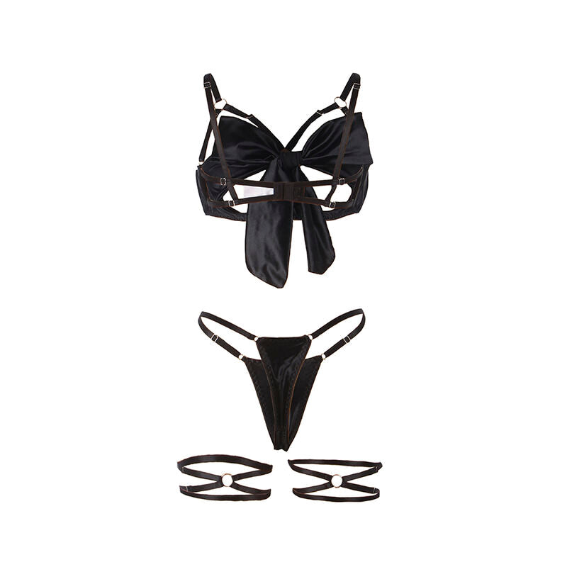 Ensemble soutien-gorge avec nœud noir réglable — 955199 — vue 8