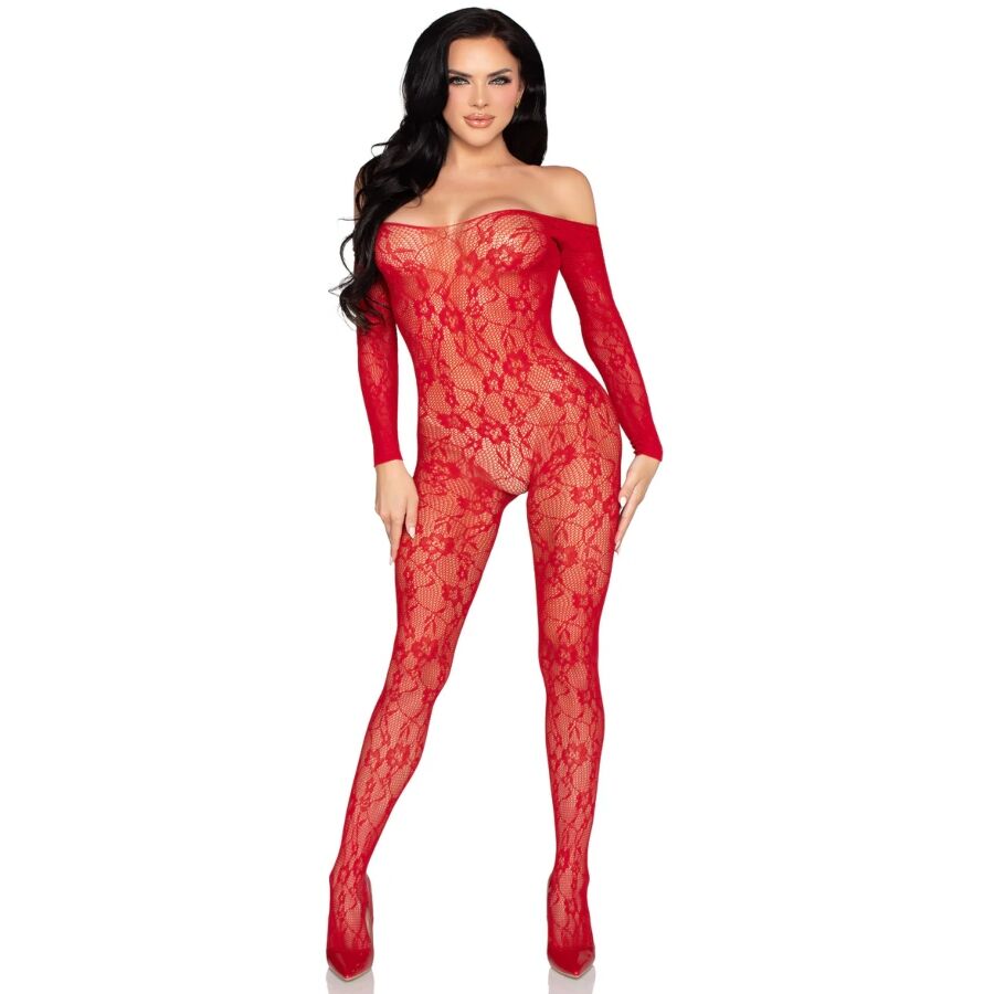 Combinaison de lingerie Leg Avenue Bodystockings D-245347 — rouge — vue 5