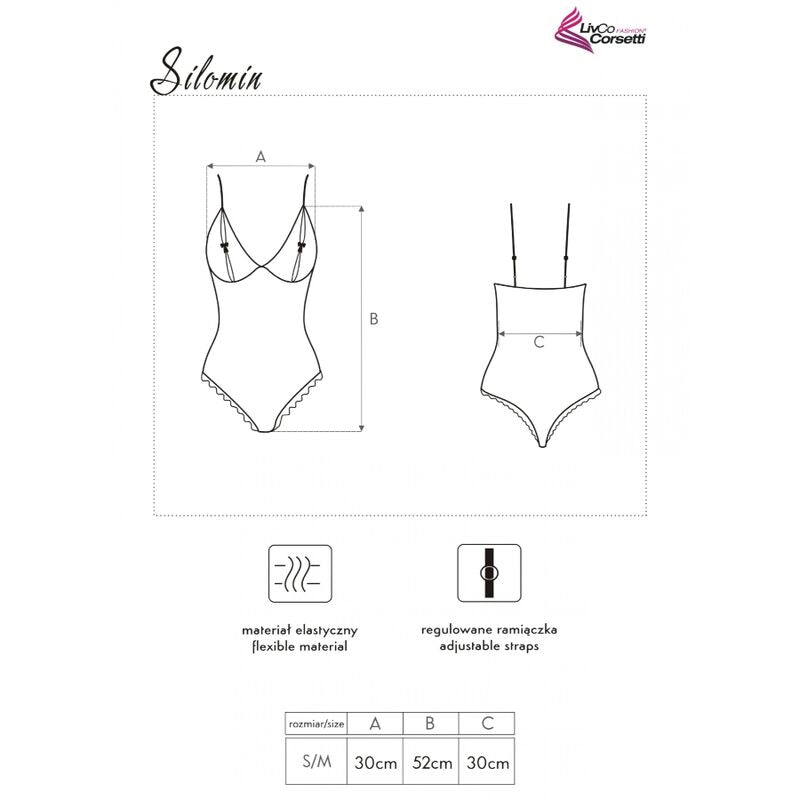 Body + peignoir silomin LC1401 noir taille unique — vue 5