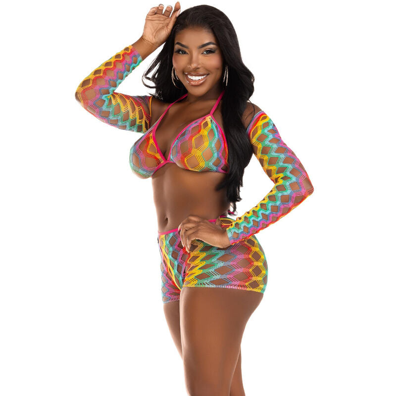 Ensemble de trois pièces multicolore — vue 3
