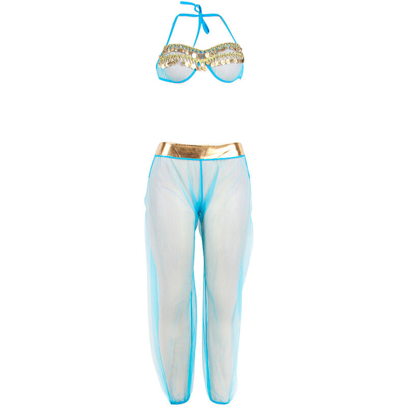 Ensemble lingerie bleu style indien — vue 4
