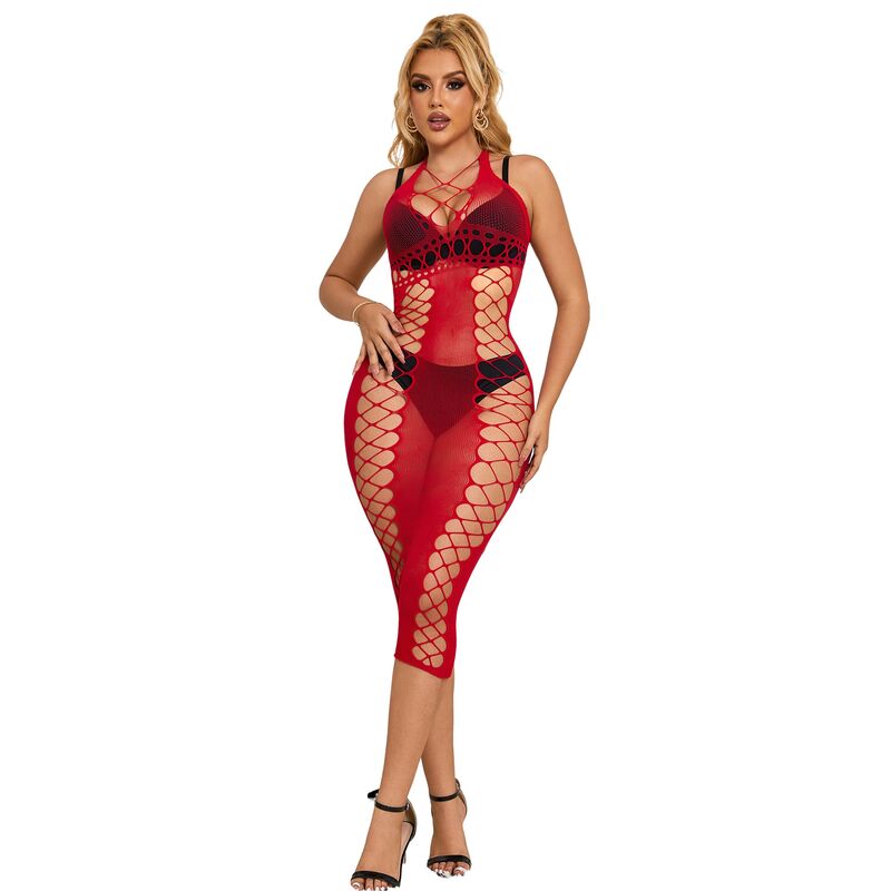 Robe lingerie Subblime D-241381 — rouge — vue 1