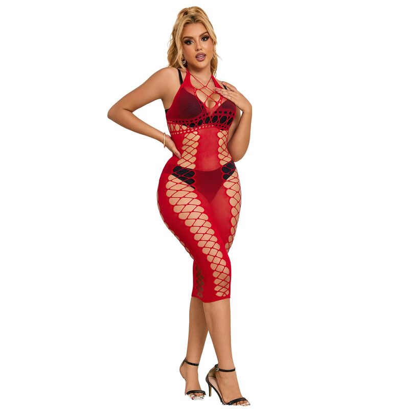 Robe lingerie Subblime D-241381 — rouge — vue 3