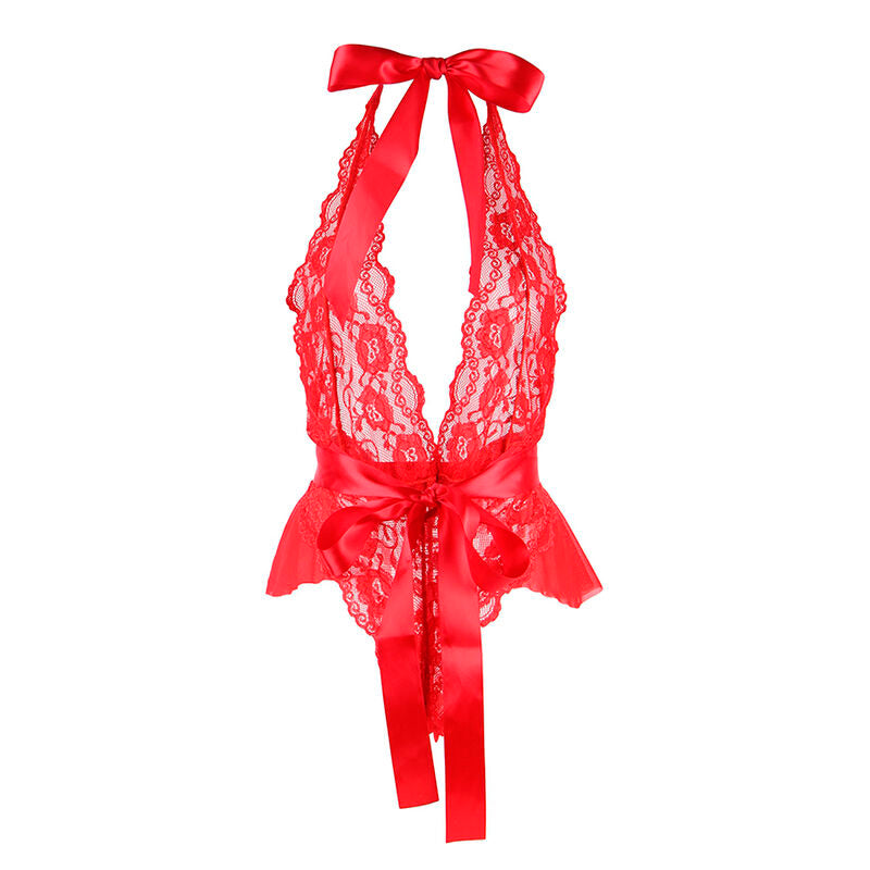 Body sexy a volants + ceinture rouge — 953980 — vue 4