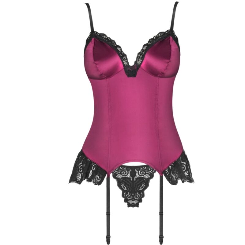 Agrafena CF90436 corset + string bordeaux — vue 4