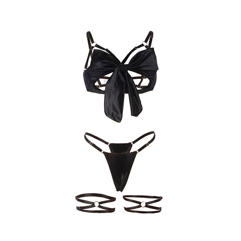 Ensemble soutien-gorge avec nœud noir réglable — 955205 — vue 8