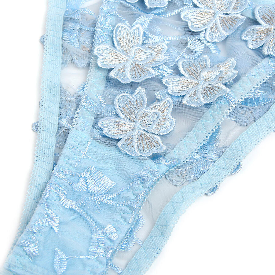 Ensemble brodé de fleurs bleu ciel — 957636 — vue 7