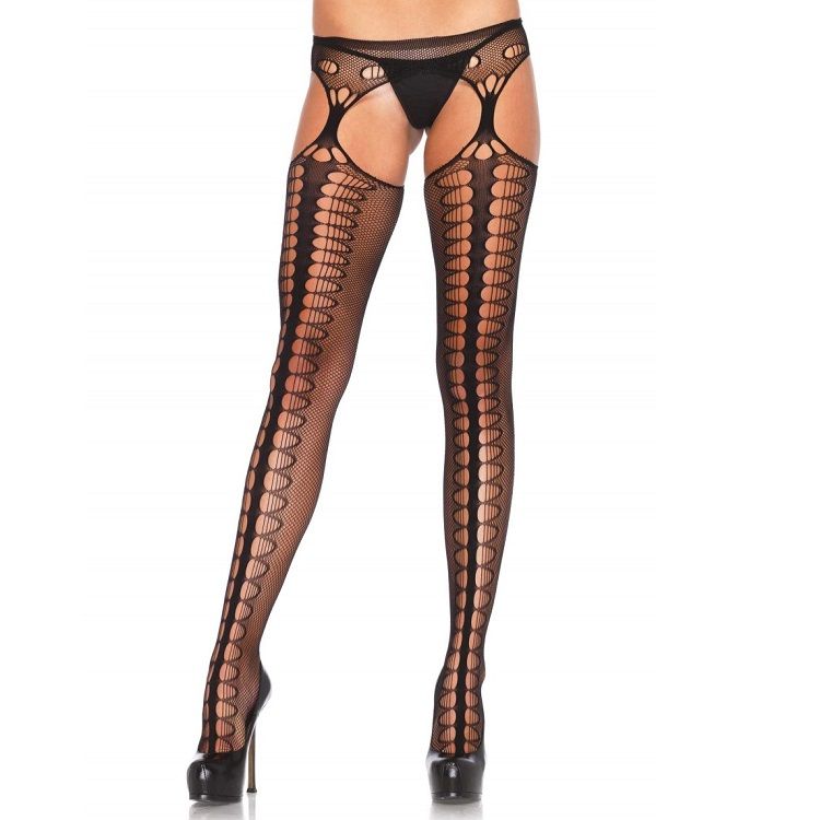Bas Leg Avenue Hosiery 1062 BLACK — noir — vue 1