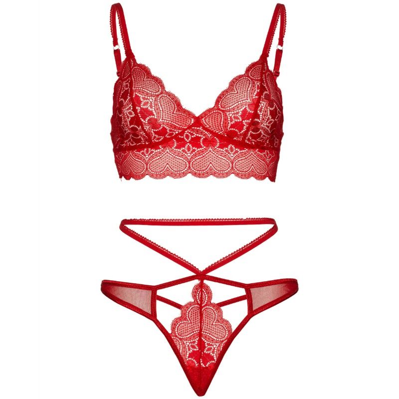 Ensemble lingerie Leg Avenue Sets D-218660 — rouge — vue 3