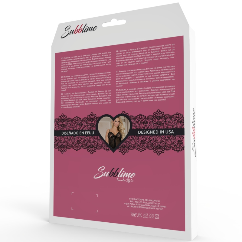 Peignoir Subblime D-220609 — noir — vue 4